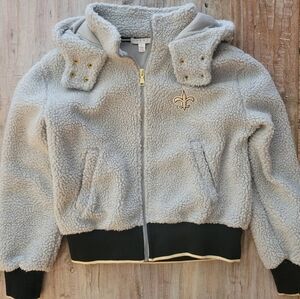 New Orleans Saints Cropped Fleece Jacket